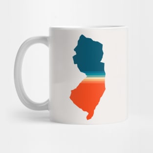 New Jersey State Retro Map Mug